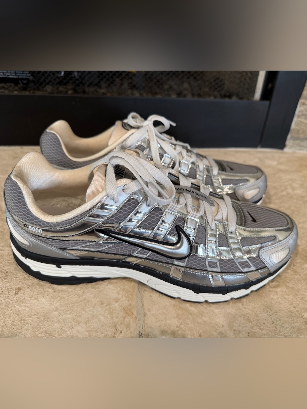 Nike Men’s Silver and Gray Athletic Sneakers. Brand new!  Never worn/no box